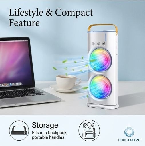InNay™ Portable Air Cooler with RGB LED Lights